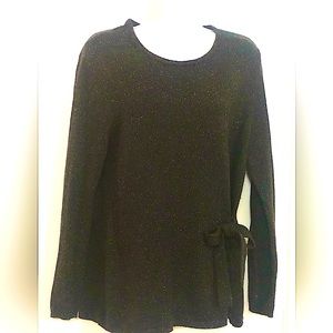 J.Jill Cotton Silk Side Tie Detail Sweater Woman’s Medium Petite